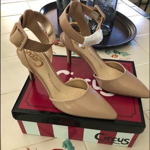 NIB! Sam Edelman Tabitha Nude Patent Ankle Strap 8